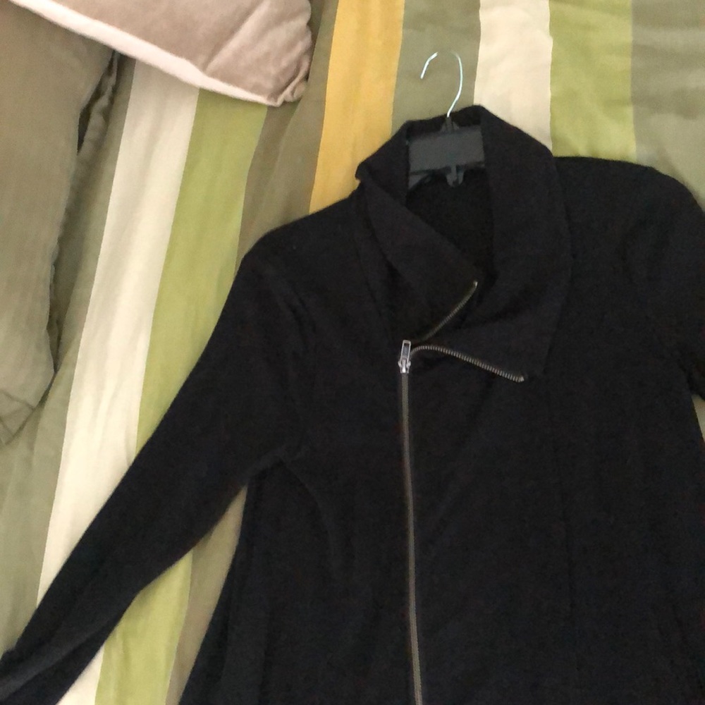 Black zip up cardigan
